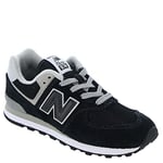 New Balance 574 Sneaker, Black/White, 11 Child UK