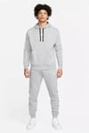 Nike Sportswear SIZE LARGE Men's Cotton Fleece Hooded Tracksuit Grey DM6838-063