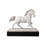 Goebel Figurine de Cheval Gracieux Blanc l'art d'Objets Chevaux de Studio 8 en Porcelaine, Couleur Marron, Dimensions : 32 x 14,x 28 cm, 30-800-07-1