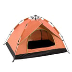 SCAYK Outdoor camping tent 2-3-4 people automatic tent spring speed open sun protection camping tent fishing tent tents blackout tent camping tent pop up tent (Color : Brown)