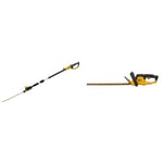 DEWALT DCMPH566N XR Pole Hedge Trimmer 18V Bare Unit & DCM563PB-XJ 18 V 5 A XR Cordless Bare Unit Hedge Trimmer - Yellow