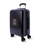 Route 66 - Valise Cabine 55x40x20 (Extensible) - 33L - Bagage Cabine Ryanair - Compatible avec Les compagnies aériennes - Valise à Main légère et Rigide (Bleu Marine)