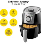 Chefman TurboFry 2-Litre Air Fryer, Compact Size, Dishwasher-Safe RJ38-2LM-UK