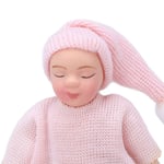 New Dollhouse Porcelain Baby 1:12 Scale Mini Pink Sweater Dollhouse Miniature N