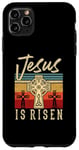 Coque pour iPhone 11 Pro Max Ancienne croix chrétienne de la foi ressuscitée de Jésus