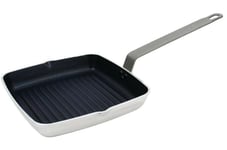 Vogue Heavy Duty Non Stick Professional Square Ribbed Skillet Frying Pan  24cm 