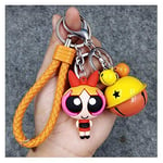 Yzymyd Porte-clés Filles Super Puissant Porte-clés Mignon Bande Dessinée de l'Anime Porte-clés 4 Couleur de poupée de Voiture porte-clés pour Filles École Sac Pendentif (Couleur : Noir)"