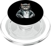 American Shorthair Cat Thug Cat Gangster Cat Gangster Life PopSockets PopGrip pour MagSafe