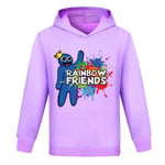 Roblox Rainbow Friends Hoodie-tröja med print H Purple 150cm