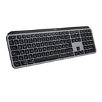 Logitech MX Keys - Clavier sans fil avancé avec touches lumineuses pour Mac, saisie tactile réactive, rétroéclairé, Bluetooth, USB-C, Apple macOS, corps en métal - Gris