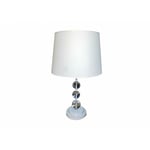 Lampe à poser avec bulle et abat-jour blanc - cristal white