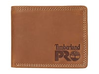 Timberland PRO Portefeuille Fin en Cuir RFID à Deux Volets avec fenêtre arrière pour Carte d'identité, Blé/Pullman, Taille Unique