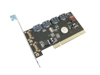 Carte PCI SATA II 4 Ports - PCI 32 Bits - Chipset Silicon Image SIL3124 - Raid 0 /1 / 5