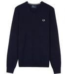 Fred Perry FRED PERRY Classic V Neck Sweater Dark Carbon (M)