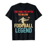 The Man The Myth The Walking Football Legend Men Boys Kids T-Shirt