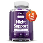 5HTP Bedtime Sleep Gummies for Adults - 90 Vegan Melatonin Alternative Gummies - Passionfruit Taste - High Strength Griffonia Simplicifolia, L-Theanine, Lavender & Chamomile - Nu U Nutrition