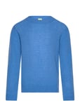 Lambswool Crew Tops Knitwear Pullovers Blue FUB