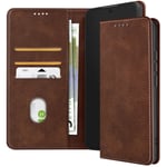 Avizar Folio case for Poco X6 Pro 5G magnetic cover Wallet, Dark Brown