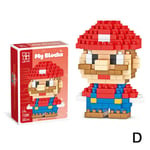 Mini Block Building Toy Character Card Rolig Block Building Toy Red Mario ONE-SIZE