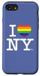 Coque pour iPhone SE (2020) / 7 / 8 Logo I Love NY Rainbow Pride