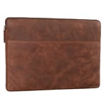 STILORD 'Murphy' Pochette Ordinateur 15,6 Pouces Cuir Housse pour MacBook 16 Pouces et Laptop 15 Pouces Vintage Organiseur de Documents Sleeve Organizer, Couleur:Veleta - Marron