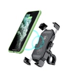 Motorcycle Wireless Charger Mount Fast Charging 7.5W 10W Qi Charger Phone Holder for Car Mount Fit for iPhone SE 11 Pro Max X XS XR Samsung S20 Note10 S10 LG etc.
