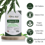 VITAMIN B12 Tablets 1000mcg 100 Reduce Tiredness & Fatigue IMMUNE System UK MADE