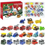 Christmas Advent Calendar Car Toys Military Engineering Fire Truck Car 24 Days