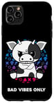 Coque pour iPhone 11 Pro Max Bad Vibes Only Grumpy Looking Figurine de vache