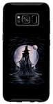 Coque pour Galaxy S8 Witch Moon Magic Spellcaster T-shirt graphique Femme