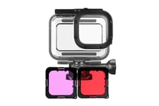 Ibroz Caisson étanche 50m + filtre rouge et violet pour GoPro Hero 8