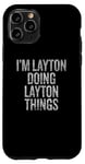 Coque pour iPhone 11 Pro Je suis Layton qui fait Layton Things Funny Vintage