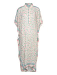 Malina Mollie Printed Rayon Kaftan Blå