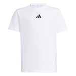 adidas Unisex Kids Essentials T-Shirt, White/Black, 9-10 Years