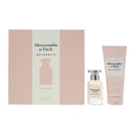 Abercrombie & Fitch Authentic Woman Gift Set: EDP Spray 50ml + B/Lotion 200ml