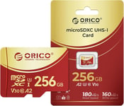 F3 Carte Mémoire Microsdxc Uhs-I 256 Go,Lecture 180 Mo/S(Nécessite Un Lecteur Ddr 220),160 Mo/S,4K Uhd Recodage,U3,Class10,V30,A2,Micro Sd Pour Caméra D'Action,Caméra Embarquée,Carte