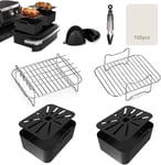 EAIMi Air Fryer Accessories, 8 Pcs Dual Air Fryer Accessories for Ninja Foodi F