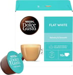 Nescafe Dolce Gusto Flat White Coffee Pods (Pack of 3, Total 48 Capsules)  UK