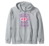 Violeta Personalized Cute Flower Girls Violeta Name Zip Hoodie