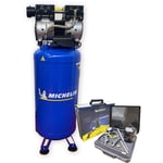 Michelin - Compresseur 50 litres vertical silencieux avec valise accessoires