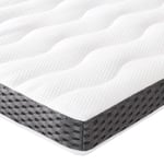 Amazon Basics - Surmatelas de Mousse à Mémoire de Forme confortable, Très Moelleux, 140 x 190 x 7 cm, Blanc