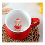 Yzmrbdqc - Tasse de noël café lait petit déjeuner tasse bonhomme de neige père noël dessin animé tasse en céramique 3D Animal cadeau de noël tasse