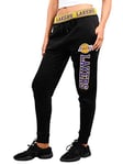 Unk NBA Pantalon de Jogging en Polaire pour Femme FFL3592F NBA avec Bande élastique - Noir/Bleu - Taille L