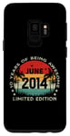 Coque pour Galaxy S9 10 Year Old Gifts June 2014 Limited Edition 10th Birthday