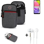 Belt bag + headphones for Samsung Galaxy A03 Phone case