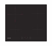 Hoover H-Hob 500 HH64DCT 60cm Ceramic Hob, Touch Control, 4 Zones, 1 Double Zone, Black Glass