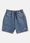 Angel & Rocket Boys Karson Branded Denim Short - Blue - Size 12Y