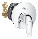 GROHE Swift - Single-Lever Bath/Showr Mixer Trim Set for Concealed Installation (with Concealed Body, Metal Lever, 46 mm Ceramic Cartridge, Automatic Diverter: Bath/Shower), Chrome, 24336001