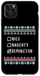 Coque pour iPhone 11 Pro Max Gentil Coquin Noël Remington Pull Moche