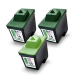 3x Ink 2+1 for Lexmark X-1140 X-1270 Z-510 Z-514 X-1250 X-1190